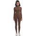 New Style Half-Zip Tight-Fitting Solid Color High Elastic Long Yoga Suit For Fitness Running Sports Jumpsuit_voghion.com