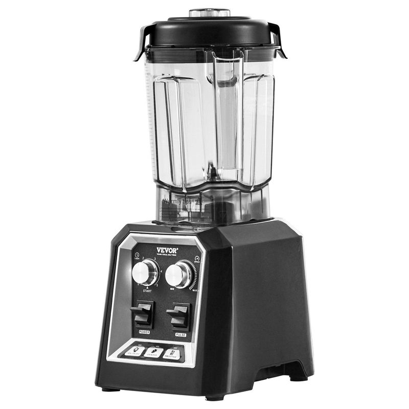 VEVOR Professional Blender, Commercial Countertop Blenders, 68 Oz Jar Blender Combo, Stainless Steel 3 Functions Blender, For Frozen Drinks, Shakes, Smoothies, Peree, And Crush Ice, Black_voghion.com