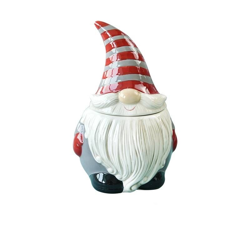 Santa Claus sealed jar creative ceramic jar large capacity household storage jar snack candied fruit storage jar_voghion.com
