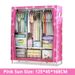 Foldable Closet Organizer With Reinforced Steel Frame, 3-Tier Storage Wardrobe For Bedroom/Dormitory, Dustproof & Space-Saving_voghion.com