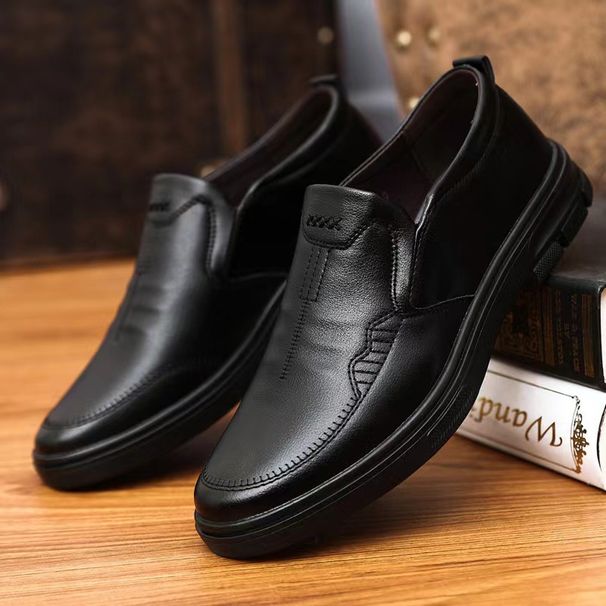 Autumn Men's Casual, Comfortable, Breathable And Tight-fitting British Solid Color Men's Shoes For Business_voghion.com