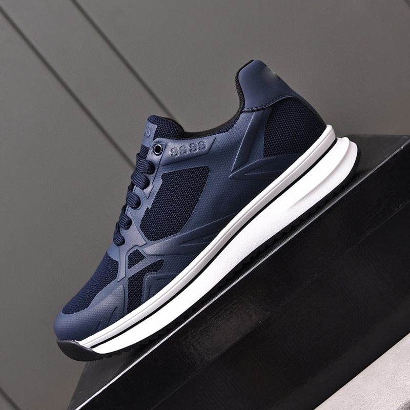 Neues, lässiges Sportboard für den Sommer mit Patchwork aus Rindsleder auf der oberen Netzschicht für Atmungsaktivität, Komfort und Vielseitigkeit._voghion.com