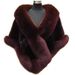 Women's Clothing Luxury Faux Fur Shawl Cape - Elegant Winter Wrap With Fox Fur Design, Oversized Evening Cloak For Women_voghion.com