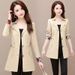Damen Trenchcoat mittellang klein 2023 Frühling und Herbst neue Mutter schlanker Mantel in diesem Jahr beliebter Mantel_voghion.com