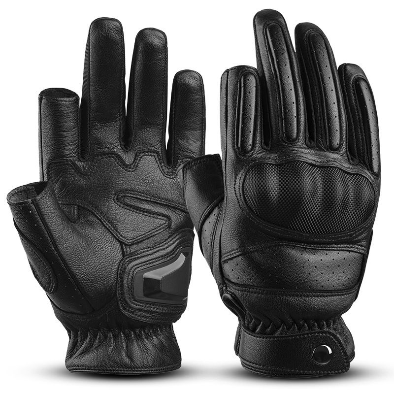 Guantes Ozhe de carcasa rígida para motocicleta, anticolisión y antideslizantes, para deportes al aire libre y ciclismo, guantes tácticos con dedos expuestos._voghion.com