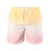 Men's Gradient Shorts Four-Point Boxer Swimming Trunks Men's Loose Waterproof Beach Pants Large Size Swimming Trunks_voghion.com