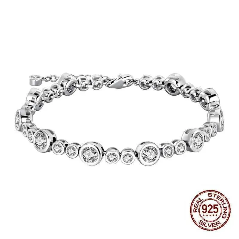 Braccialetti originali in argento sterling 925 di design con zirconi brillanti e ciondoli, per donna, gioielli da sposa_voghion.com