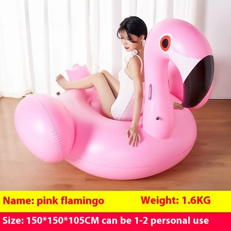 Animal Inflatable Air Cushion Floating Raft Reclining Chair Bed On Water Adult And Children Flamingo_voghion.com