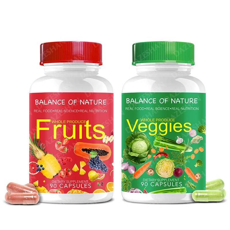 Capsules d'extraits de fruits et légumes | Multivitamines et minéraux | Fibres alimentaires | Antioxydant | Compléments nutritionnels portables_voghion.com