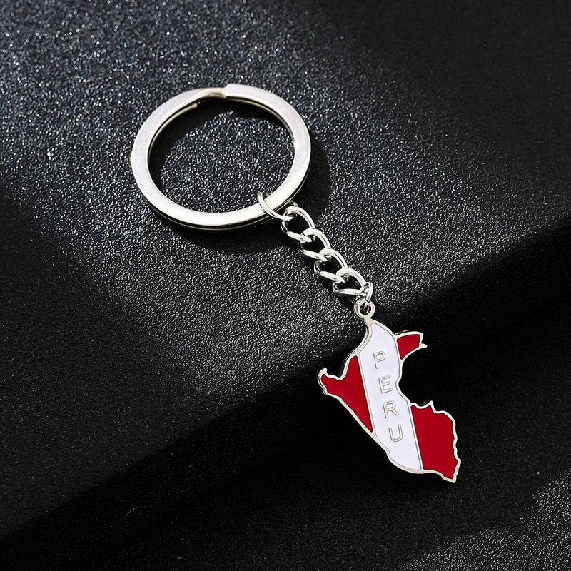 Porte-clés goutte d'huile péruvienne - Pendentif ethnique en acier titane au design rétro pour hommes et femmes_voghion.com