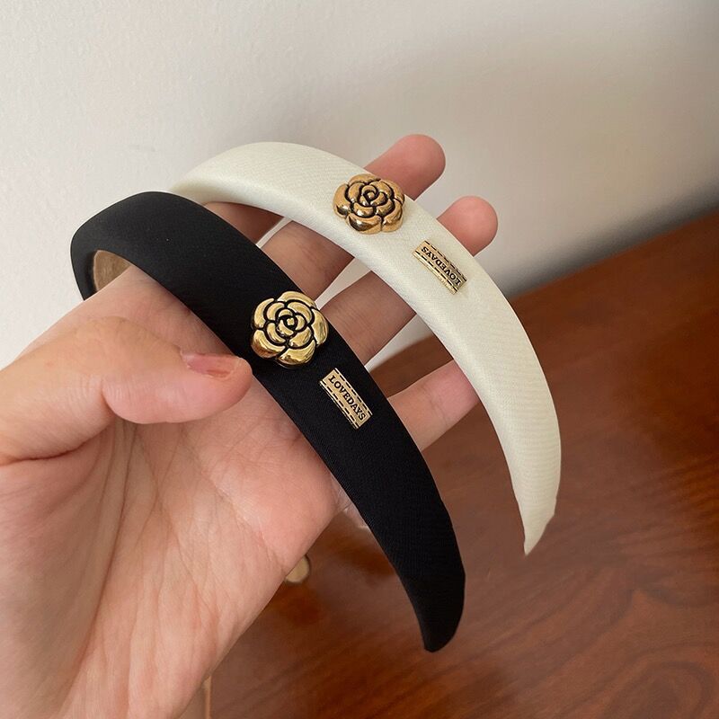 The same camellia hair bands female senior sense of high cranial top headband small fragrant wind pressure hair headdresses_voghion.com