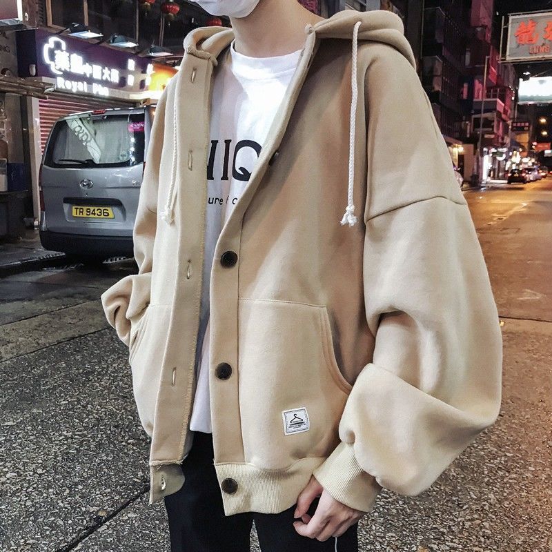 Verdickter Motorradanzug aus Leder und integriertem Hirschfell für Herren, lockere Winterjacke der Marke Trendy, Lammkaschmir_voghion.com