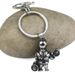 Skull dumbbell fitness keychain stainless steel polished hip hop creative cross-border e-commerce gift keychain_voghion.com