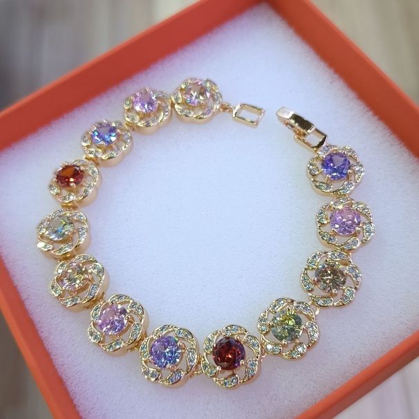 nable High-end Bracelet Hand Luxurious Flower 12mm Full Hot Accessories, Temperament, Jewelry,_voghion.com