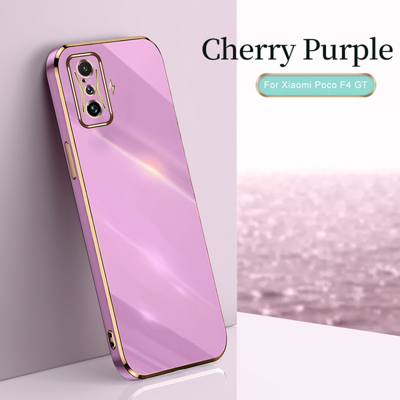 Luksuslik Plating Square Põrutuskindel TPU pehme kate Poco F4 GT 5G ümbrise kaamera kaitseks Fundas Pocco Poko Poxo F4GT Little_voghion.com