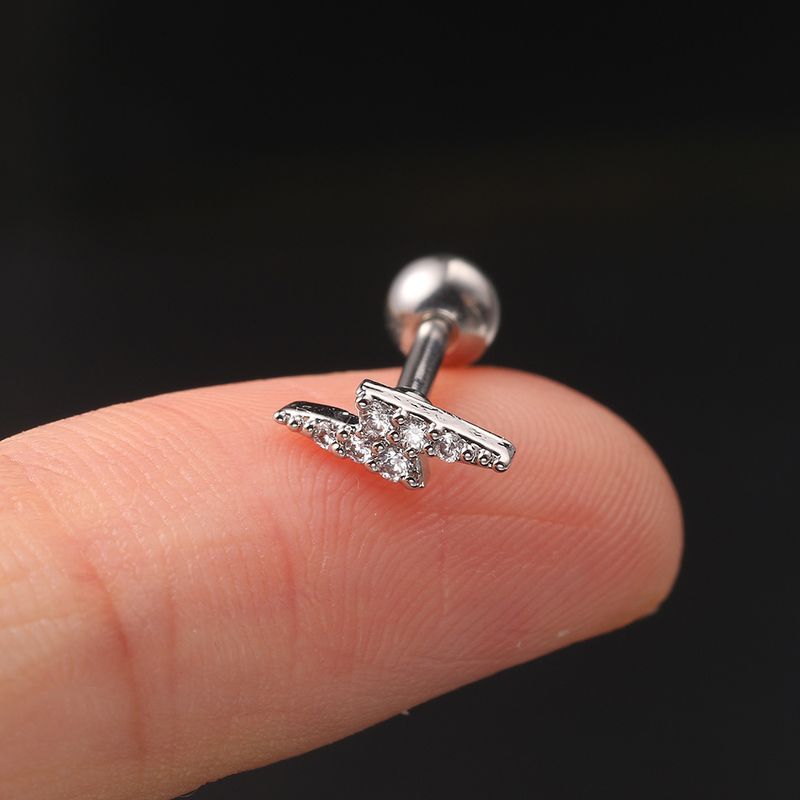 Unisex Persönlichkeit Engelsauge Ohrstecker Knochen Ohrstecker weibliche geometrische Blitz Schraubschnalle Ohrstecker Außenhandel Piercing Zirkon Ohrringe_voghion.com