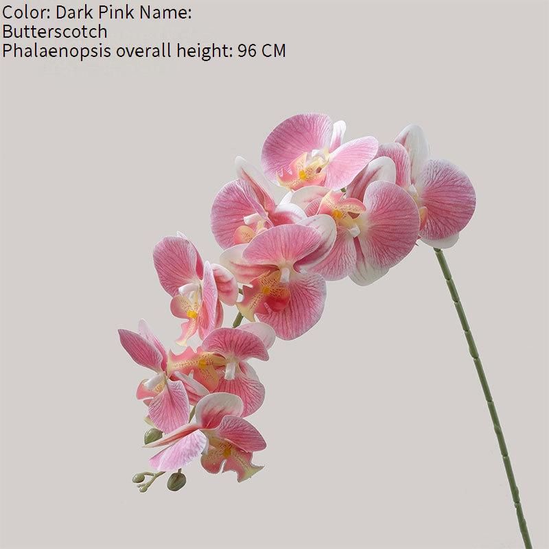 Artificial & Dried Flowers Green Plant Milk Candy Nine Head Hand Feel Moisturizing Phalaenopsis Artificial Flower Flower Wedding Decorations_voghion.com