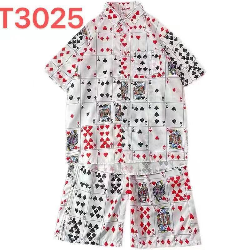 New Men's Casual Suit, Men's Quick-drying Beach Suit, Men's Short-sleeved Floral Shirt, Beach Shorts, Couple Matching Two-piece Set_voghion.com