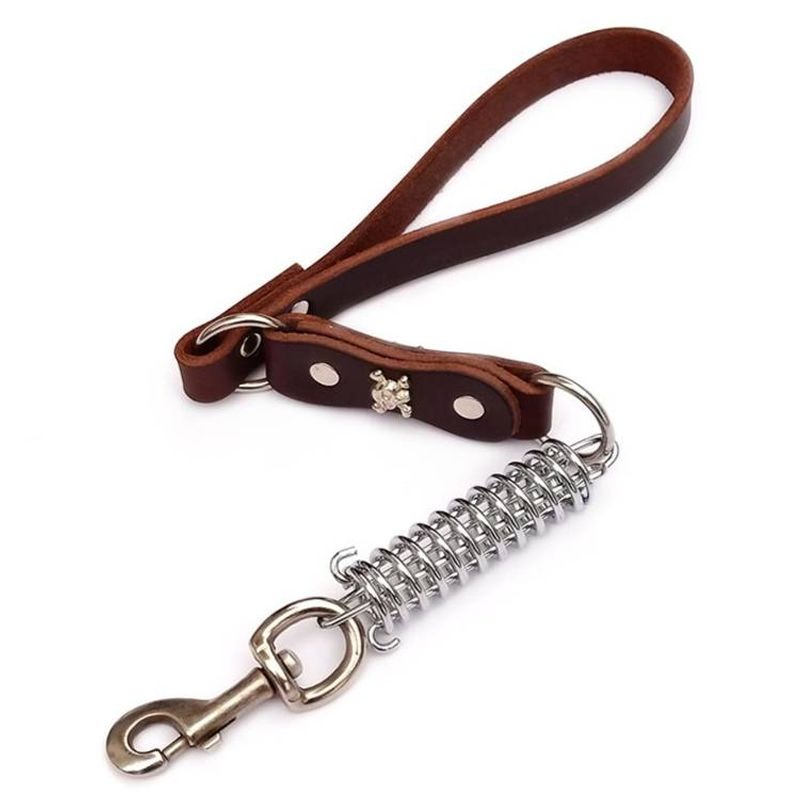 52cm Long Leather Dog Leash Pet Tow Rope Chain_voghion.com