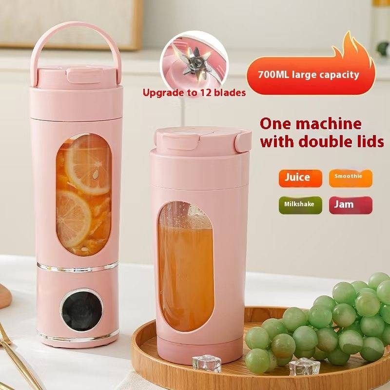Portable USB Rechargeable Juicer Blender - 350ml Mini Juice Cup For Home & Student Use, Multifunctional Smoothie Maker​_voghion.com