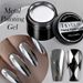 Nail Glue Canned High Gloss Metallic Painted Glue Silver Nail Polish Hook Edge Super Flash Mirror Silver_voghion.com