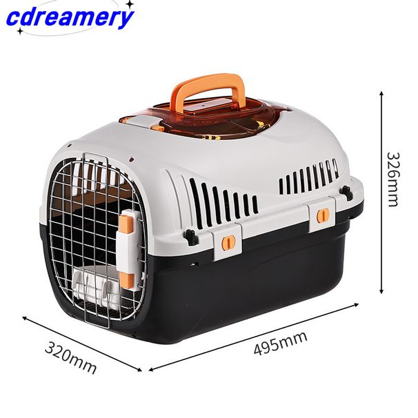 1PCS Pet Crates Portable Pet Box Car Cat Kennel Pet Air Box Cat Air Box Iron Mesh Cat Dog Traveling Suitcase_voghion.com