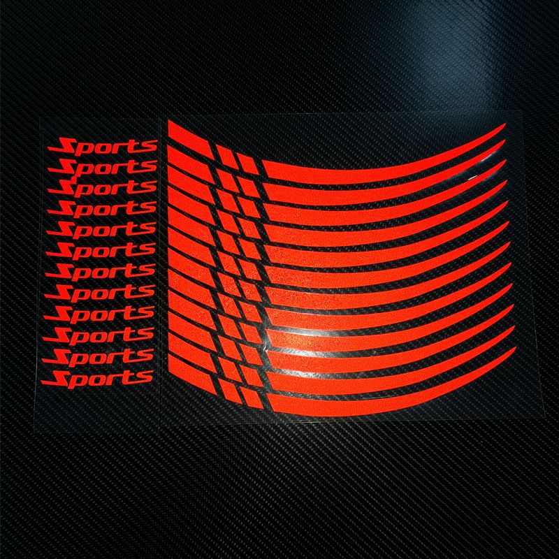18-21 Inch Car Wheels With Reflective Decorative Motorcycle Wheel Rims, Sport Letter Stickers, J100_voghion.com