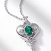 Nuovo ciondolo chiave in smeraldo coltivato da donna in argento 925 con coda di rigogolo, ciondolo con pietra preziosa colorata, luce di lusso_voghion.com