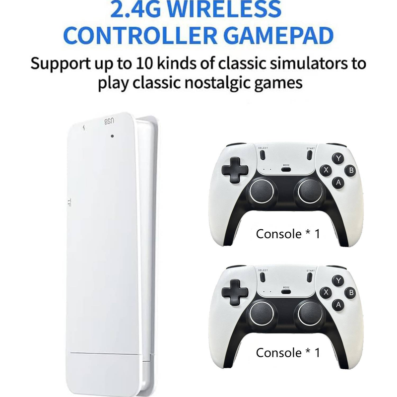 Konsola do gier Retro Game Stick, wyjście HDMI 4K i bezprzewodowy kontroler do gier wideo z 20000+/30000+ gier, konsola do gier Arcade (64 GB/128 GB)_voghion.com