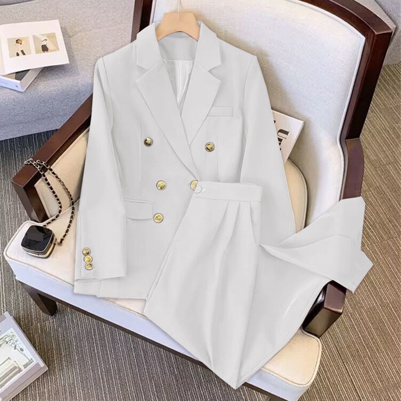Herfst Tweedelige Set Voor Vrouwen 2024 Casual Chic En Elegante Tops Jassen Outfit Blazers Broeken Sets Dames Pak Kleding_voghion.com