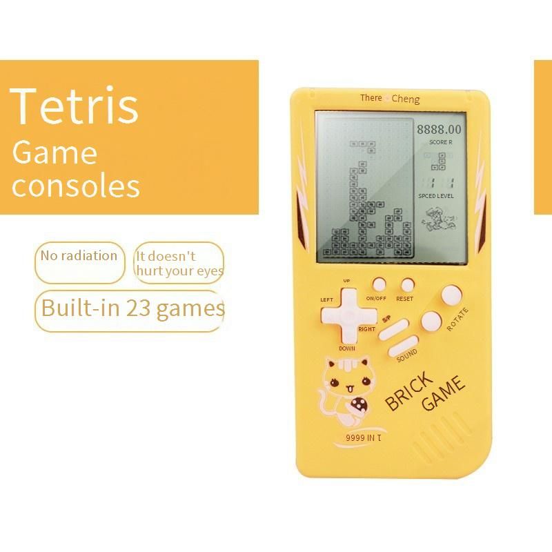 Video Game Consoles Classic Tetris Game Console Children's Nostalgic Handheld Retro Handheld Educational Childhood Toy Gift_voghion.com
