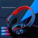 Cuffie wireless over-ear a LED B39 – Bluetooth, effetti luce RGB, design pieghevole, microfono integrato, riproduzione scheda SD/TF (nero/rosso/bianco)_voghion.com