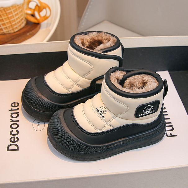 2025 New Winter Plush Snow Boots For Children Thick Warm Boy's Girl's Cotton Shoes Waterproof Kid's Winter Boots Velvet_voghion.com