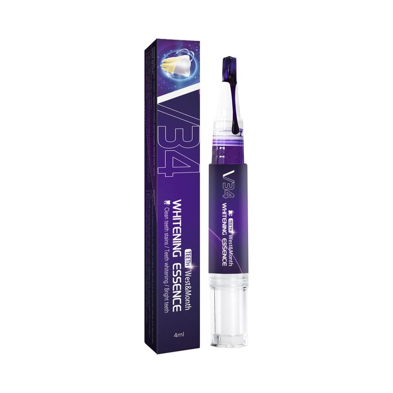 Penna detergente Purple Tooth West&MonthV34, denti belli, denti gialli puliti, macchie sui denti, rimozione delle macchie, Clear Br_voghion.com