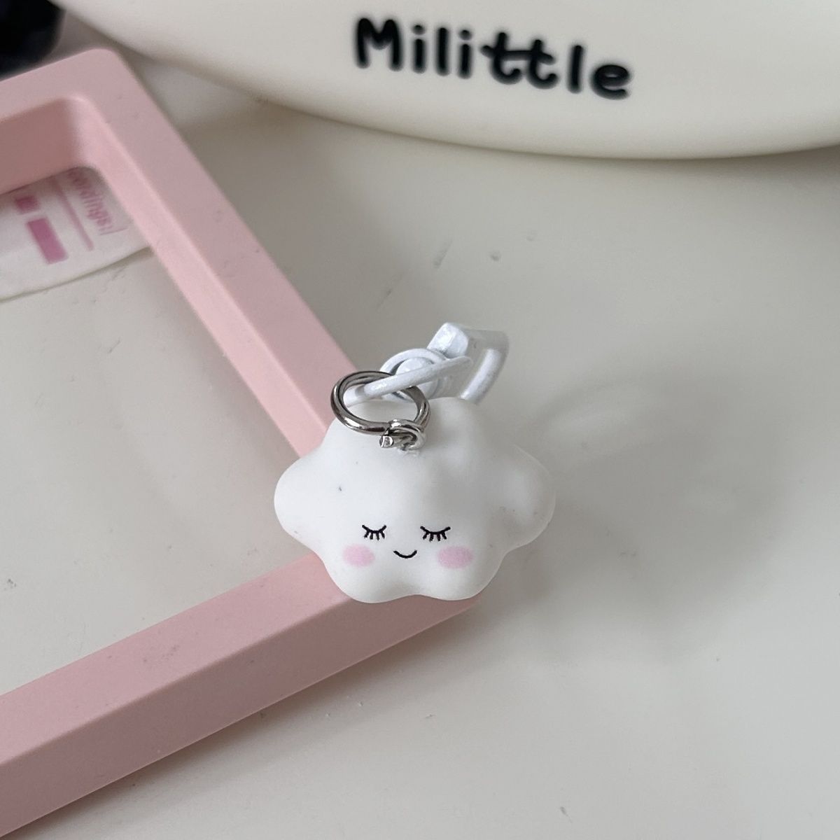 Neue süße weiche dreidimensionale Wolke Schlüsselanhänger Spaß Cartoon Tasche Anhänger Paar Bestie Geschenk Zubehör_voghion.com