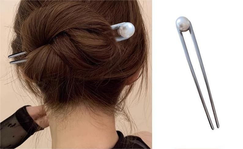 Kadınlar Kızlar İçin Basit U Şeklinde Saç Tokaları Tokalar Saç Çubukları Gelin Saç Şekillendirme Aksesuarları Metal Tokalar Tokalar_voghion.com