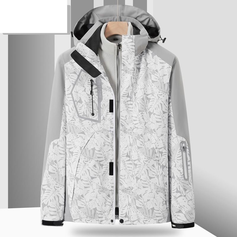 Women's Clothing outdoor two piece three in one jacket for men and women couple style windproof and warm mountaineering work clothes _voghion.com