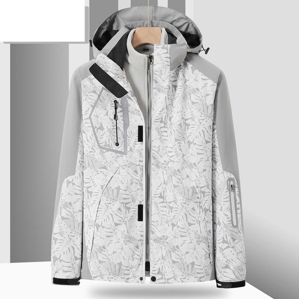 Women's Clothing outdoor two piece three in one jacket for men and women couple style windproof and warm mountaineering work clothes _voghion.com