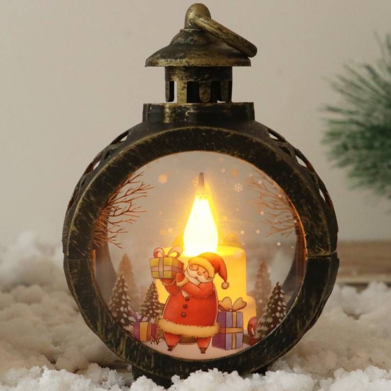 Christmas Decorative Items: Led Candle Lights, Round Christmas Hanging Lights, Hand-held Vintage Window Display Items_voghion.com