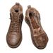 WalkPrime Men's Snow High Top Winter Fleece Lined Warm Thickened Northeastern Shoes Sheepskin Integrated Waterproof Non-Slip_voghion.com