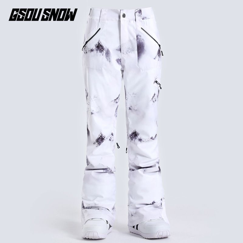 Pantalon de ski pour femme Pantalon de snowboard slim coupe-vent, imperméable, chaud et respirant_voghion.com