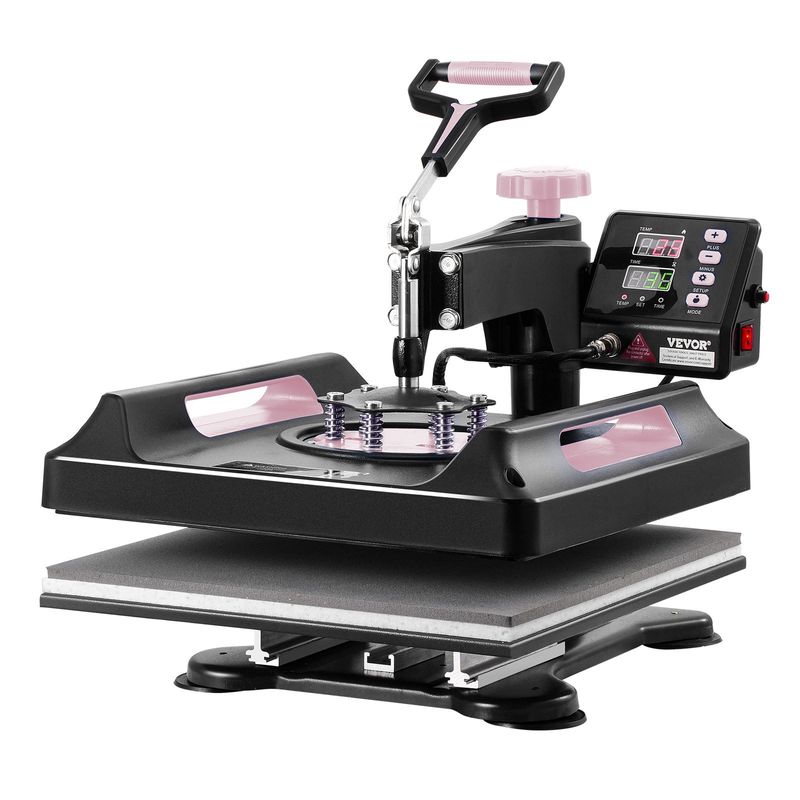 8 in 1 Heat Press Machine 15x15 in 30oz Tumbler Press T-Shirts Black_voghion.com