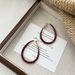 Orecchini a cerchio semplici e leggeri Ankola rossi, nuovi per l'autunno e l'inverno, per le donne_voghion.com