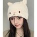 Alphabet Spring And Autumn Postpartum Fashion Personalized Stacking Women's Multifunctional Ear Protection Warm Knit Wool Sweater_voghion.com