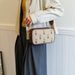 Shoulder Bag, Genuine Wide Shoulder Strap Embroidered Canvas and Leather One-shoulder Crossbody Small Square Bag, Large Capacity._voghion.com