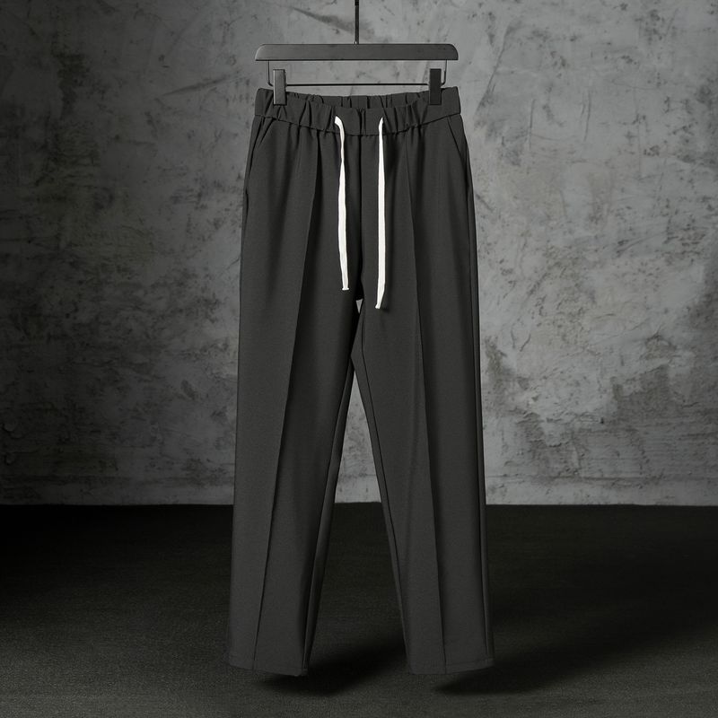 Men's Slim-Fit Chino Pants – Stretch Waist & Straight Leg Dress Pants For Work & Casual (S-3XL, Black/Khaki/White/Charcoal/Coffee)_voghion.com