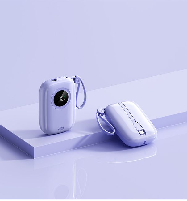 30W Super Fast Charging Power Bank With Built-in Cable, 20000mAh High Capacity Portable Charger, PD3.0 Quick Charge, Compact & Travel-Friendly_voghion.com