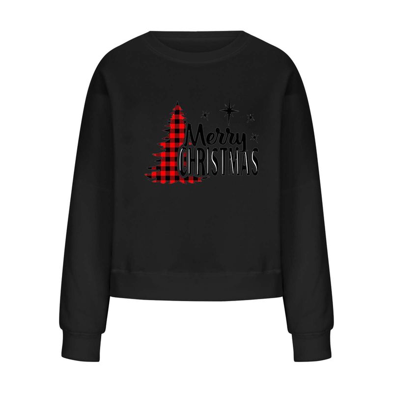 Weihnachten Damenbekleidung Herbst und Winter Neue heiße verkaufende personalisierte weihnachtliche bedruckte Pullover Lose große Damenpullover_voghion.com