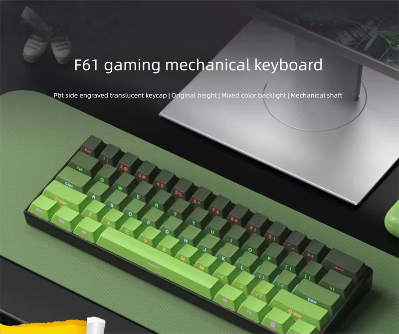 F61 Gradint Ral Mchanical Kyboard Colorful Backlight Blu Rd Switch Suitabl For Dsktop Tablt Laptop Gaming_voghion.com