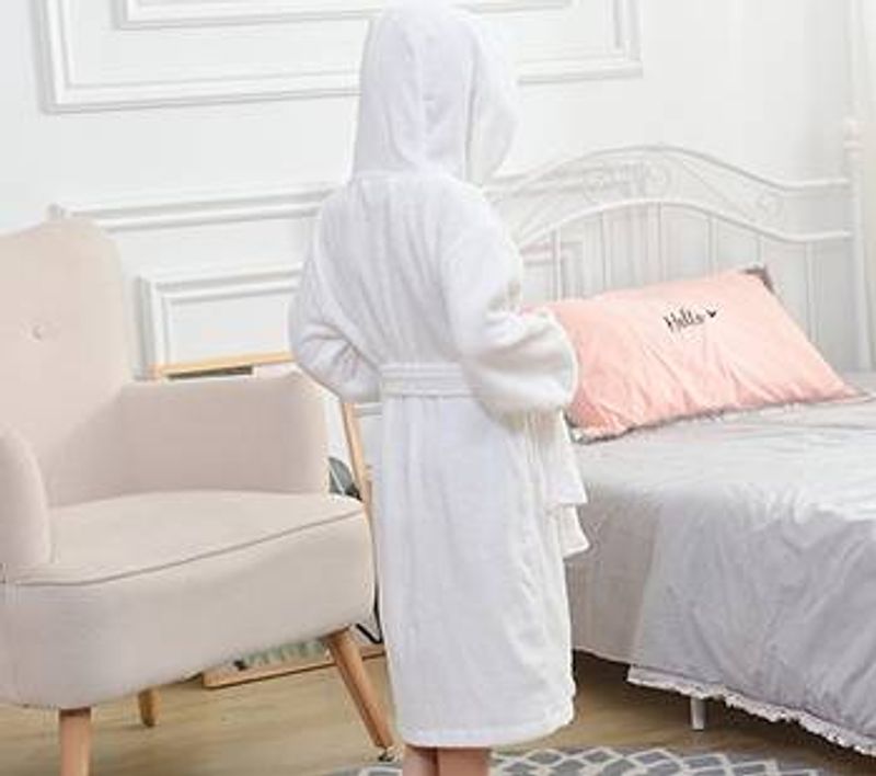 Badhanddoeken van puur katoen, hotelbadjas, herfst- en winterhanddoek, dik handdoekmateriaal, nachthemd met capuchon voor kinderen, mannen en vrouwen, absorberend_voghion.com